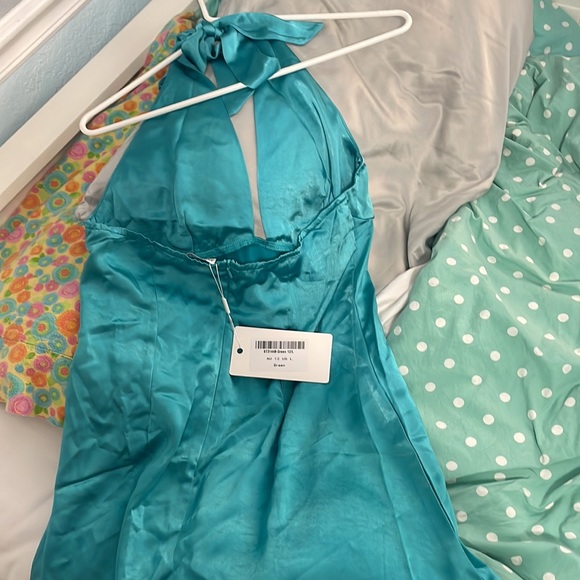 Teal Backless Homecoming/Party Dress - Picture 3 of 4